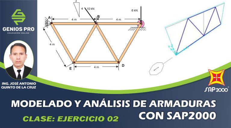 Modelado y Análisis de Armaduras con SAP2000 – Ejercicio 02