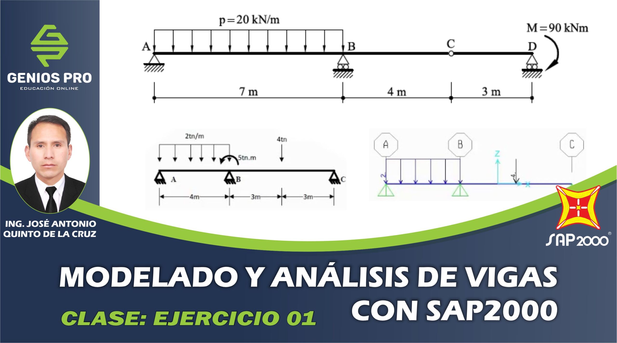 Modelado y Análisis de Vigas con SAP2000 – Ejercicio 01