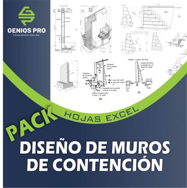 Pack Hoja Excel Diseño De Muros De Contención Genios Pro 3454