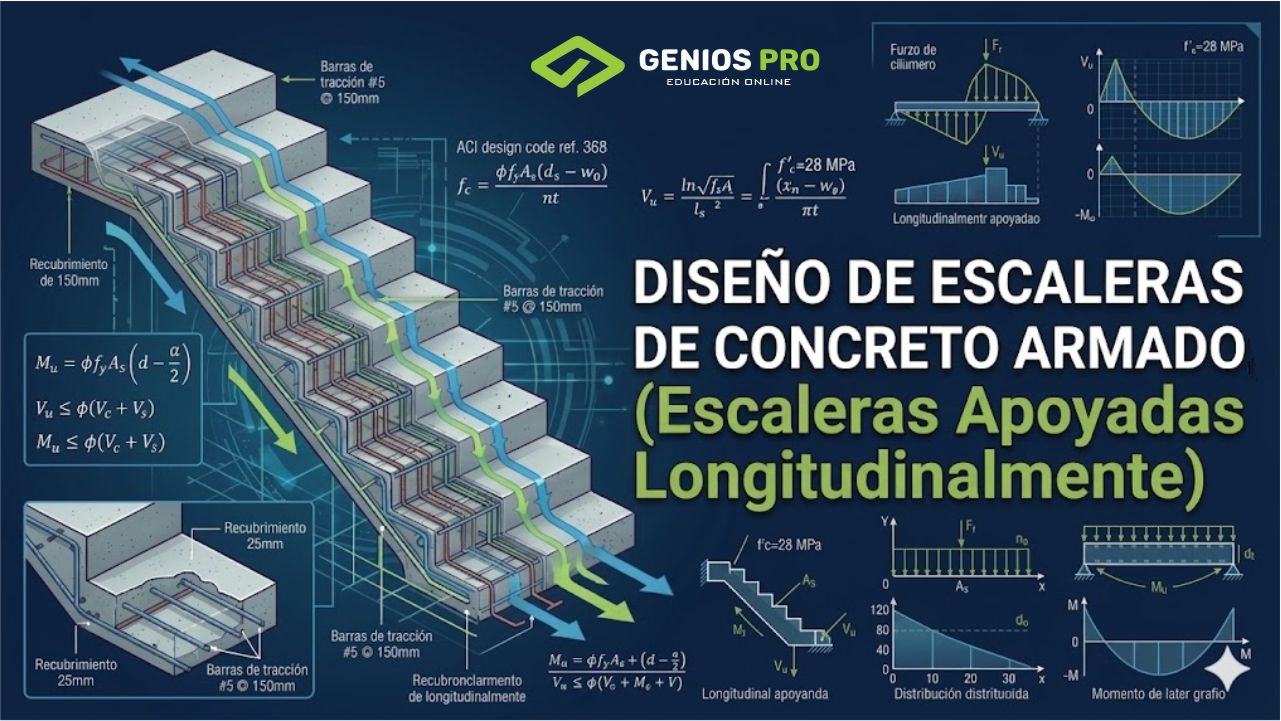 Diseño de Escaleras de Concreto Armado (Escaleras Apoyadas Longitudinalmente)